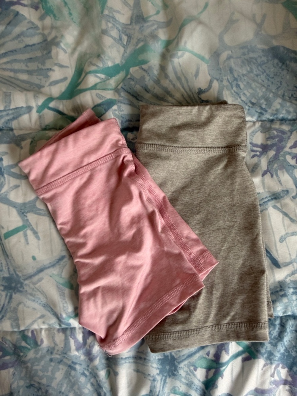Ideology Girls Pink and Gray Bike Shorts